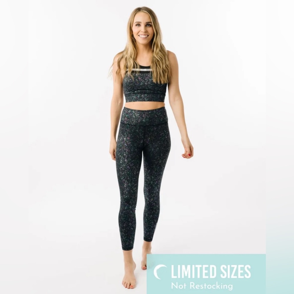 Zyia active black reflective mirage light n tight leggings